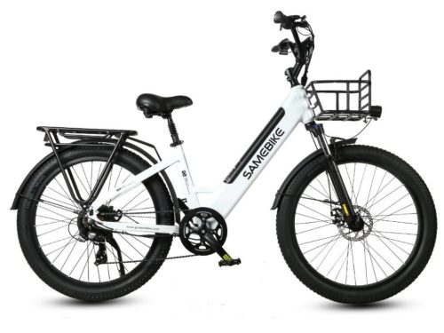 SAMEBIKE RS‑A01 Plus – 750 W fat‑bike e‑commuter, 48 V 14 Ah, 110 km hatótáv, full‑suspension